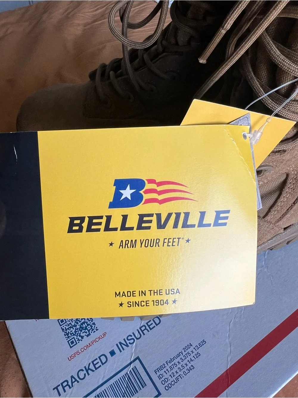 Belleville C312ST Boots Mens Size 6.5R Coyote Steel Toe Hot Weather Combat NWT